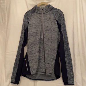 Athleta 1/2 Zip Navy Pullover XL zip side pocket